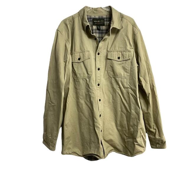 Eddie Bauer Snap Closure Double Lined Long Sleeve Shirt XLT - Picture 1 of 7